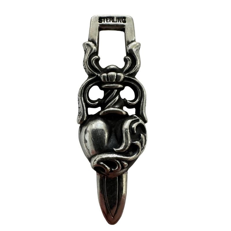 Chrome Hearts Dagger Heart Pendant - Gently Used
