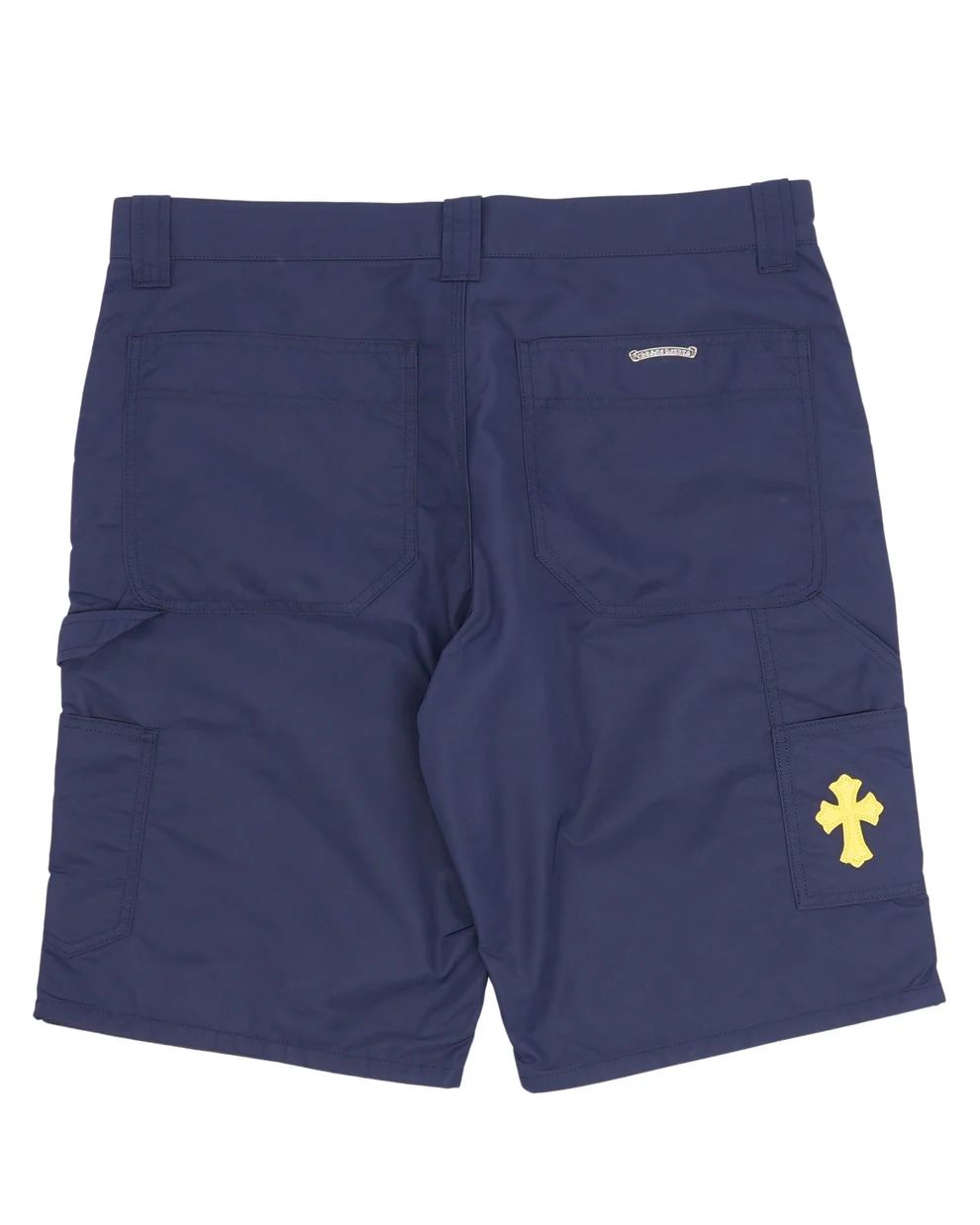 Chrome Hearts Leather Double Knee Carpenter Shorts Navy