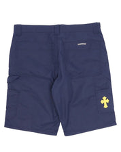 Chrome Hearts Leather Double Knee Carpenter Shorts Navy