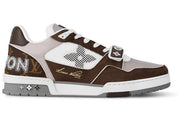 Louis Vuitton LV Trainer Moka Brown Monogram Flower - Pre-Owned Size 11 (No original box)