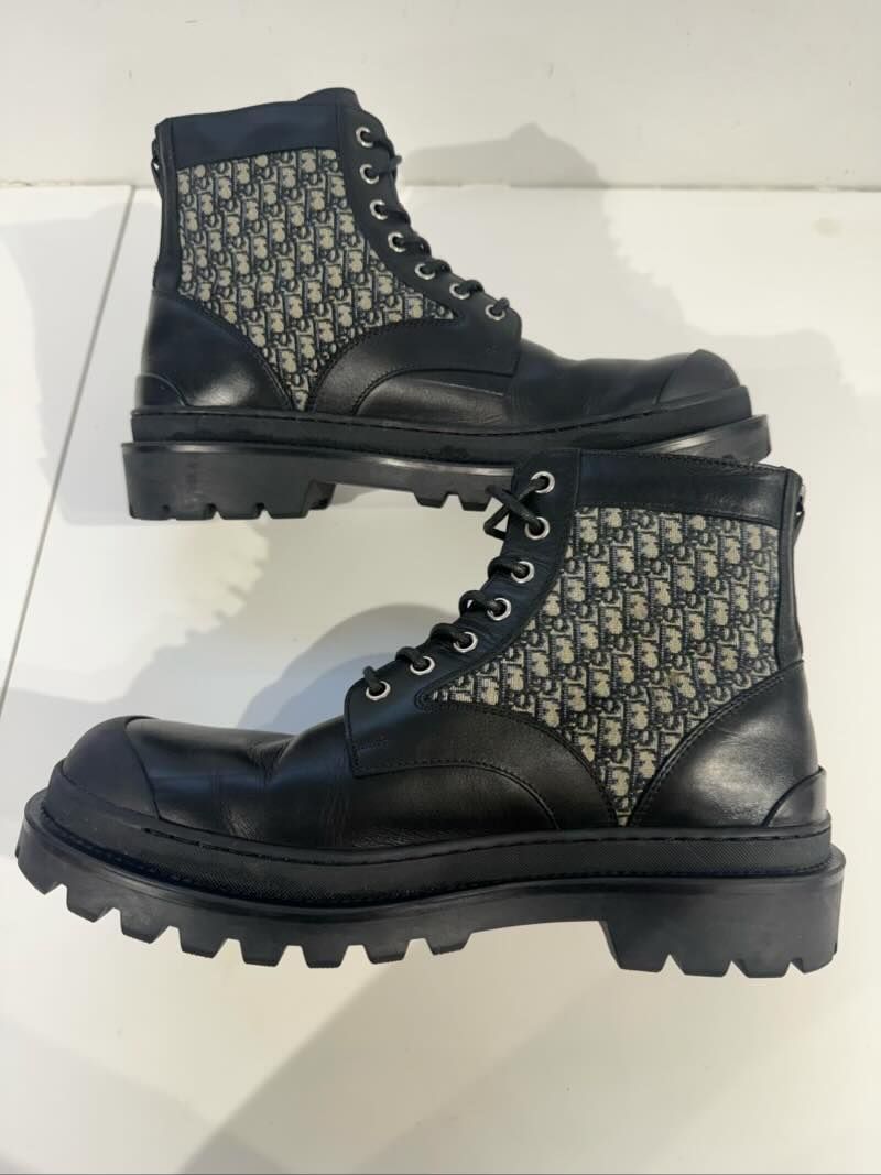 Dior Explorer Ankle Boot Oblique Jacquard Black - Pre-Owned Size 9 (No original box)