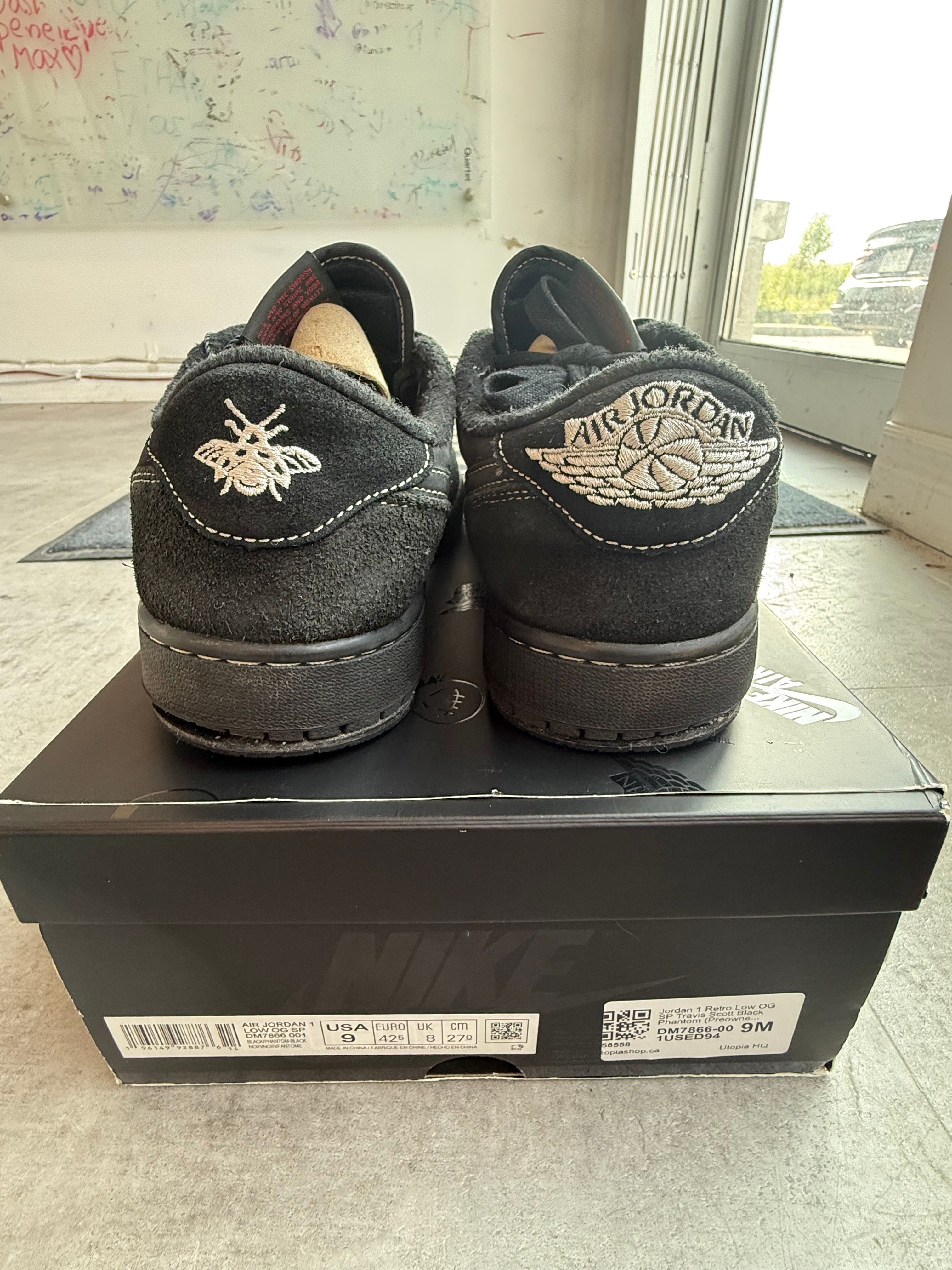 Jordan 1 Retro Low OG SP Travis Scott Black Phantom - Pre-Owned Size 9