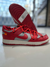 Nike Dunk Low Off-White University Red - Pre-Owned Size 9 (No original box)