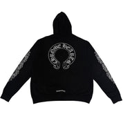 Chrome Hearts Horseshoe Floral Pullover Hoodie Black - Lightly Used Size XL