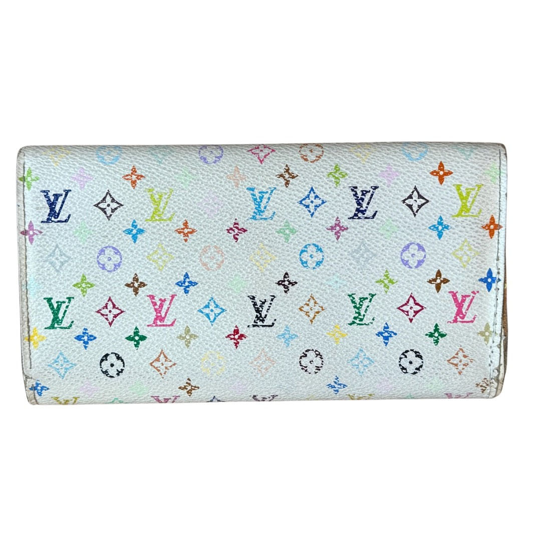 Louis Vuitton x Takashi Murakami Sarah Wallet White (Preowned) - Pre-Owned