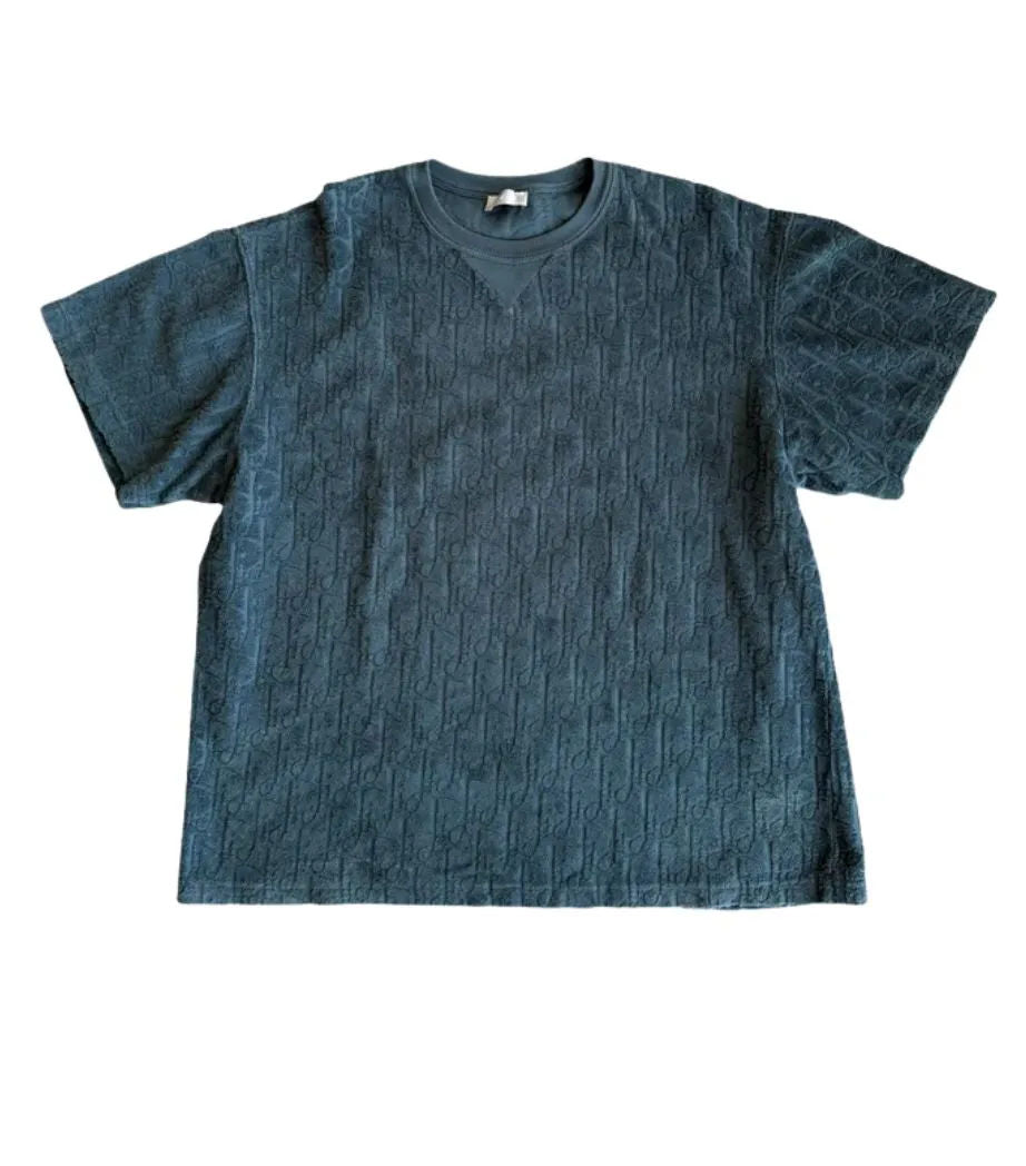 Dior Oblique Towel T-Shirt Grey - Pre-Owned Size XL