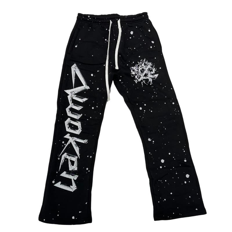 Awoken Dreams V6 Chrome Flared Sweatpants Black
