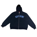 Supreme Arc Thermal Lined Zip Up Hooded Sweatshirt Navy - Lightly Used Size L