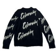 Givenchy Intarsia Mohair and Wool Sweater Black/White - Lightly Used Size L