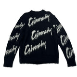 Givenchy Intarsia Mohair and Wool Sweater Black/White - Lightly Used Size L