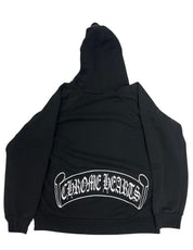 Vintage Chrome Hearts Thermal Scroll Logo Hoodie Black - Lightly Used Size S