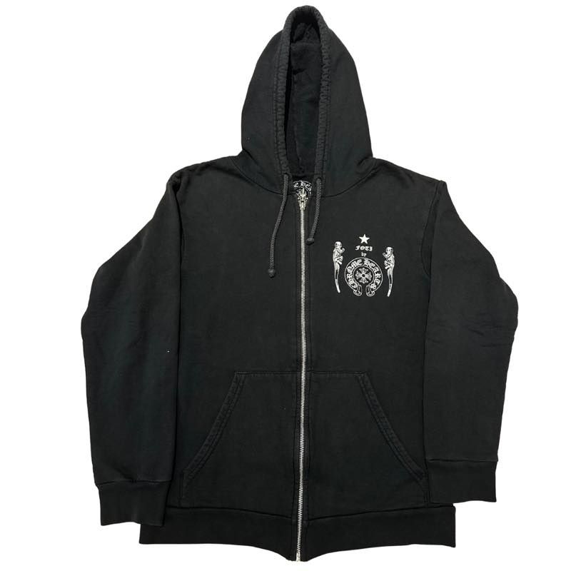 Chrome Hearts Foti Tic Tac Toe Zip-Up Hoodie Black - Lightly Used Size M