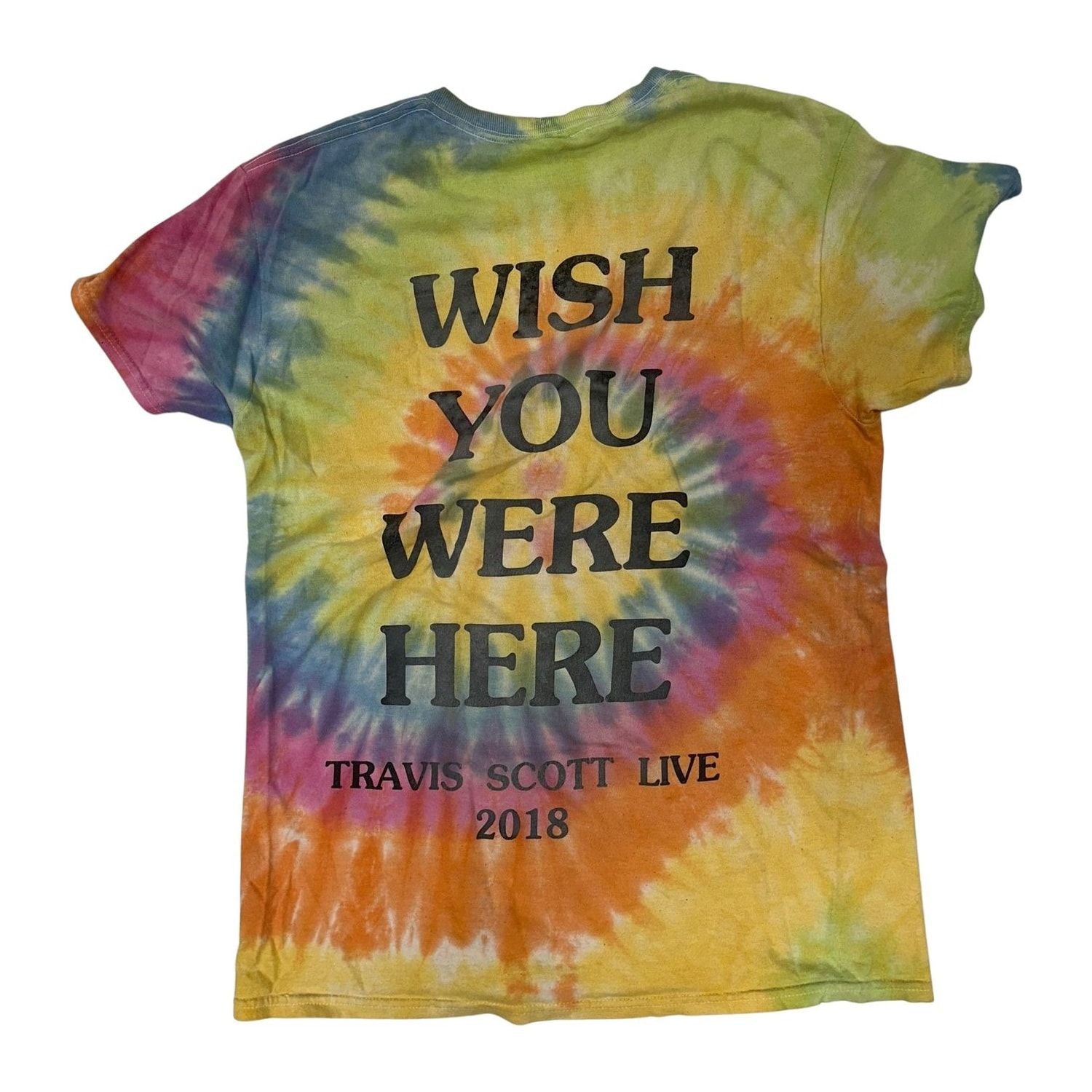 Travis Scott Lollapalooza Astroworld Fest T-Shirt Tie-Dye - Pre-Owned Size M