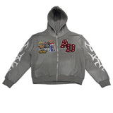 Awoken Dreams V2 Patchwork Zip-Up Grey