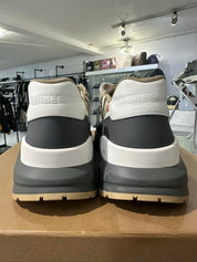 Burberry Ramsey Vintage Check Suede Leather Sneakers Grey Archive Beige - Pre-Owned