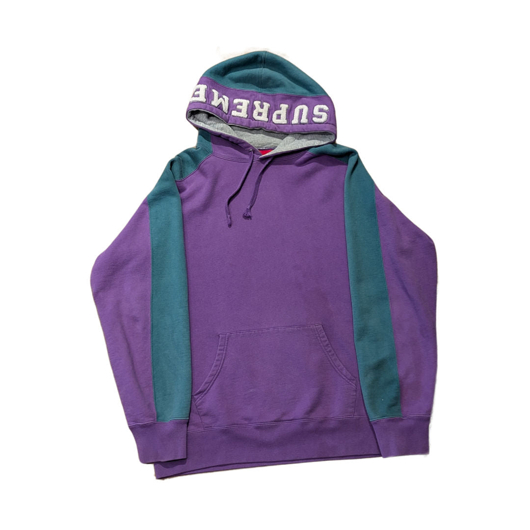 Supreme Paneled Hooded Sweatshirt Violet (Preowned) - Pre-Owned