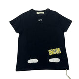 Off-White Mirror Mirror Diagonal Spray T-Shirt Black - Pre-Owned Size S