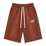 Awoken Dreams 3/4 Studded Shorts Mocha