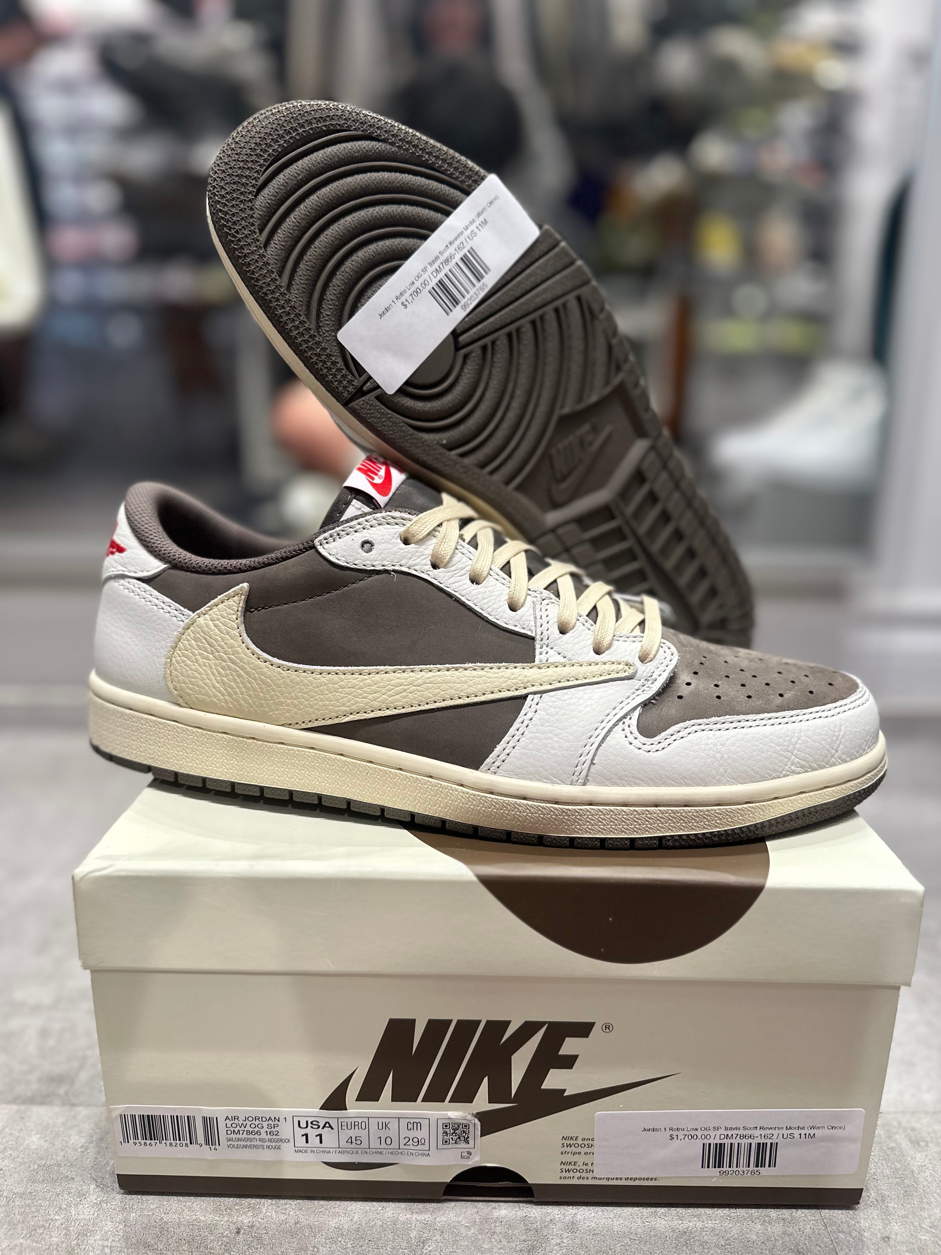 Jordan 1 Retro Low OG SP Travis Scott Reverse Mocha (Worn Once