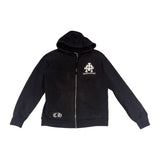 Chrome Hearts Triple Cross Cemetery Spine Zip-Up Hoodie Black - Pre-Owned Size S