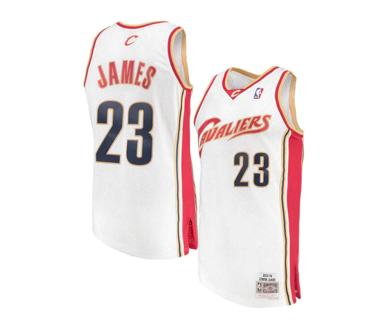 Mens Mitchell & Ness NBA Authentic Jersey 2003 Cavaliers LeBron James #23