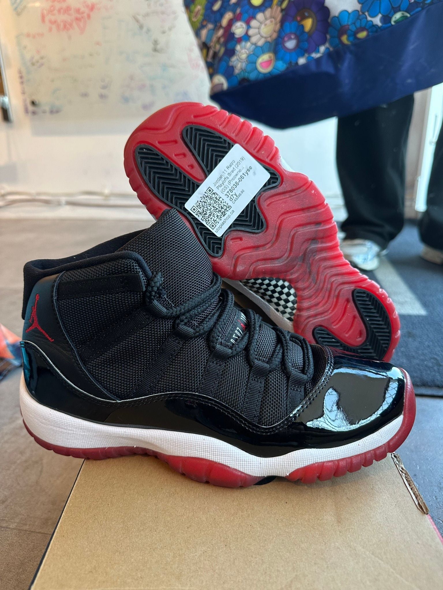 Jordan 11 Retro Playoffs Bred (2019) (GS) - Pre-Owned Size 7Y