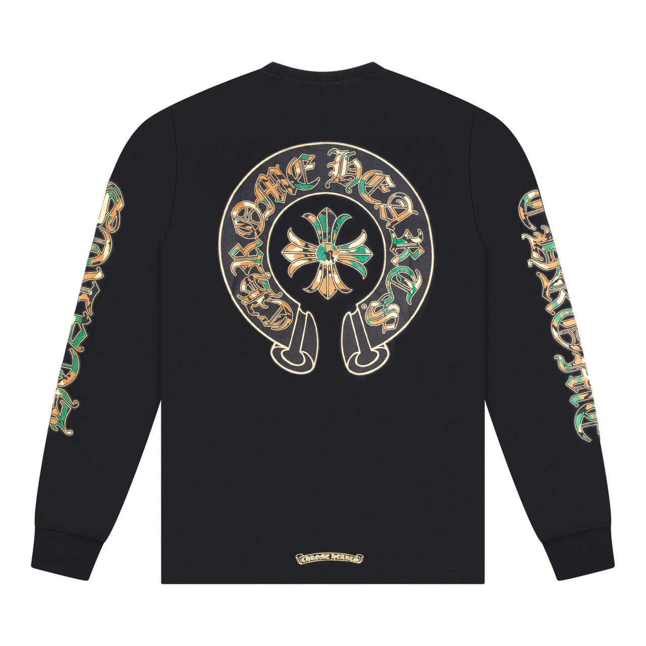 Chrome Hearts Camo Triple Cross Horseshoe L/S T-Shirt Black