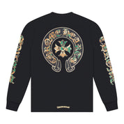 Chrome Hearts Camo Triple Cross Horseshoe L/S T-Shirt Black