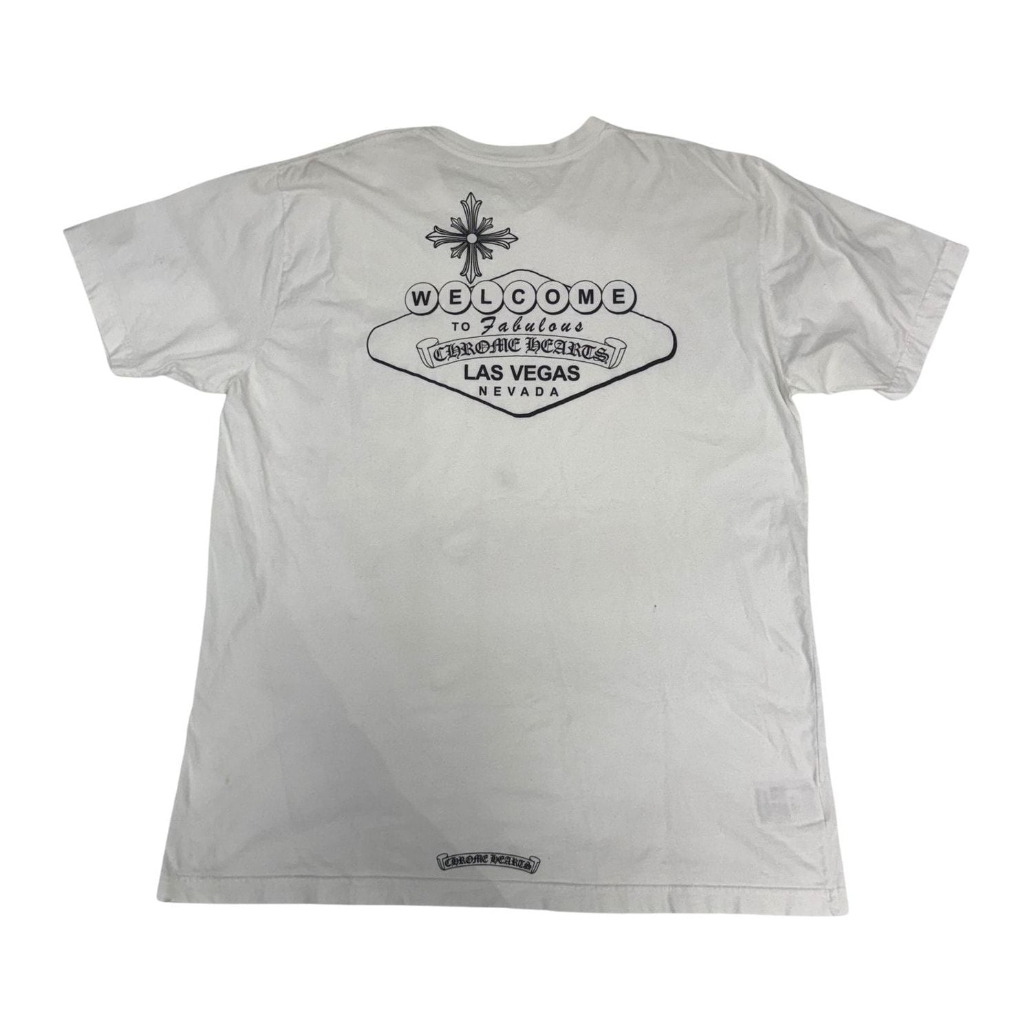 Chrome Hearts Las Vegas Exclusive Sign Outline T-Shirt White - Lightly Used Size XXL