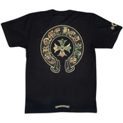 Chrome Hearts Camo Triple Cross Horseshoe T-Shirt Black