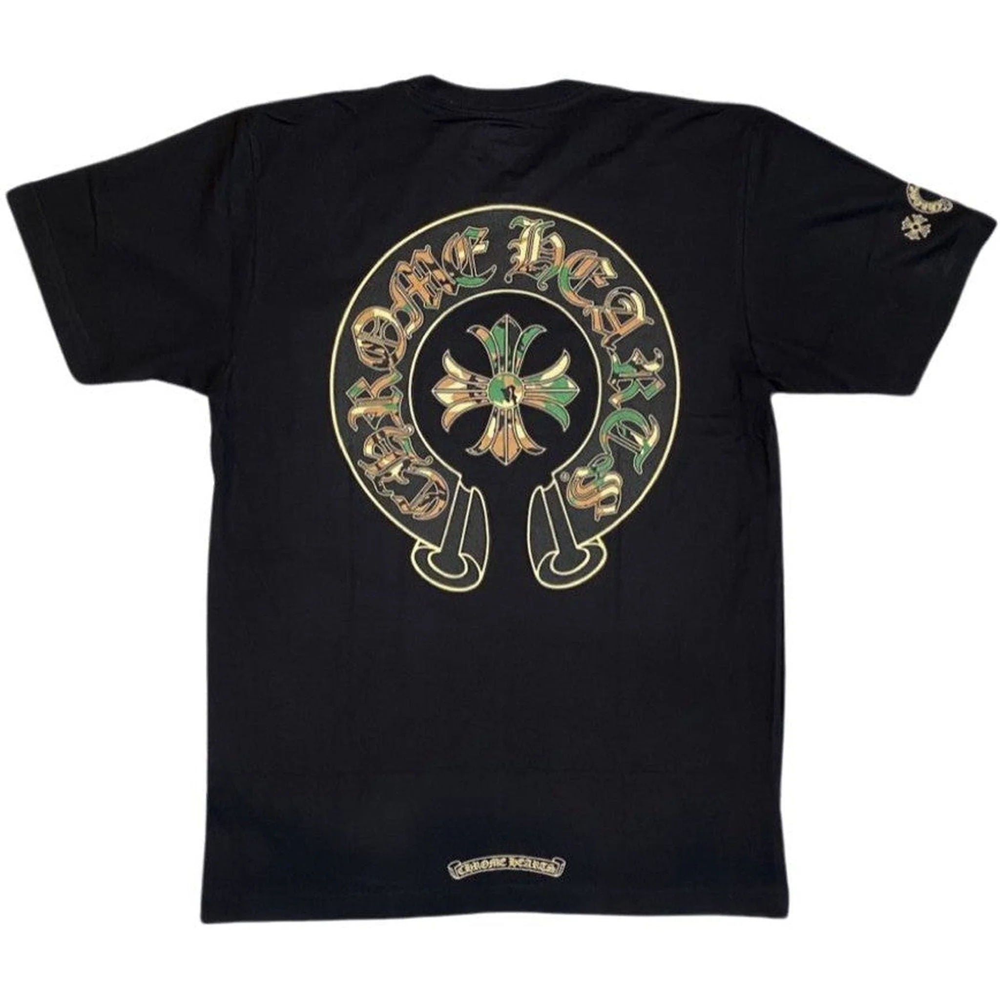 Chrome Hearts Camo Triple Cross Horseshoe T-Shirt Black