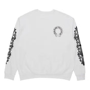 Chrome Hearts Floral Horseshoe Logo Crewneck White