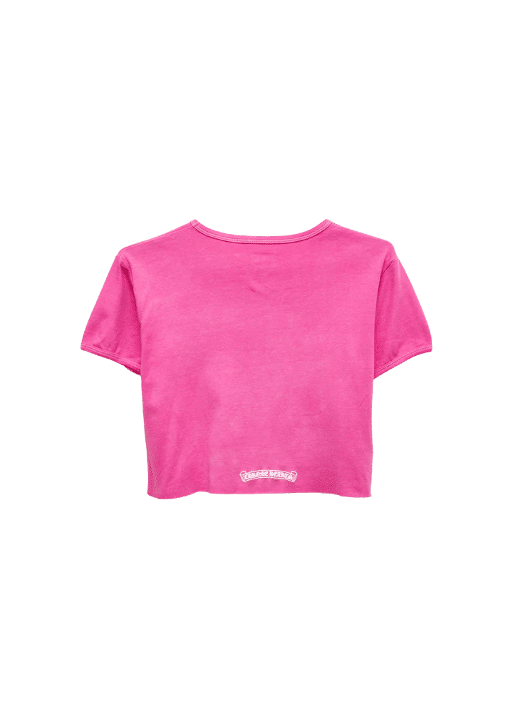 Chrome Hearts x Dipped In Blue Cropped T-Shirt Pink