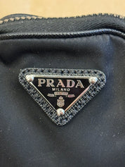 Prada Re-Nylon and Saffiano Leather Shoulder Bag Black - Pre-Owned