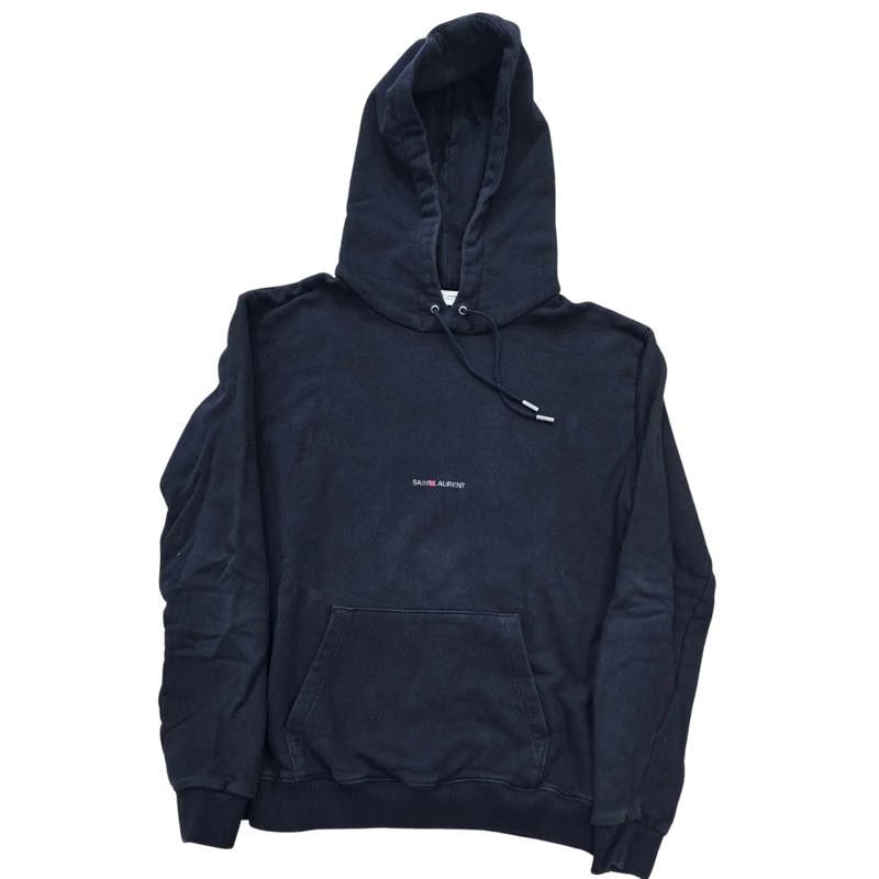 Saint Laurent Small Centre Logo Hoodie - Pre-Owned Size M