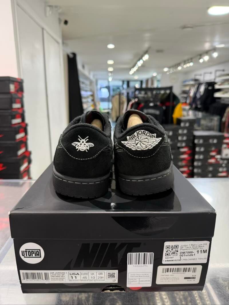 Jordan 1 Retro Low OG SP Travis Scott Black Phantom - Lightly Pre-Owned Size 11M