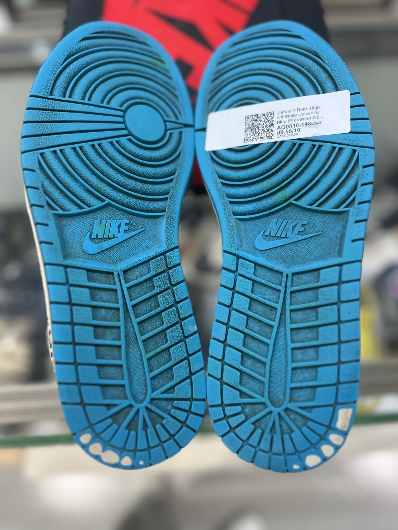 Jordan 1 Retro High Off-White University Blue - Pre-Owned Size 9.5