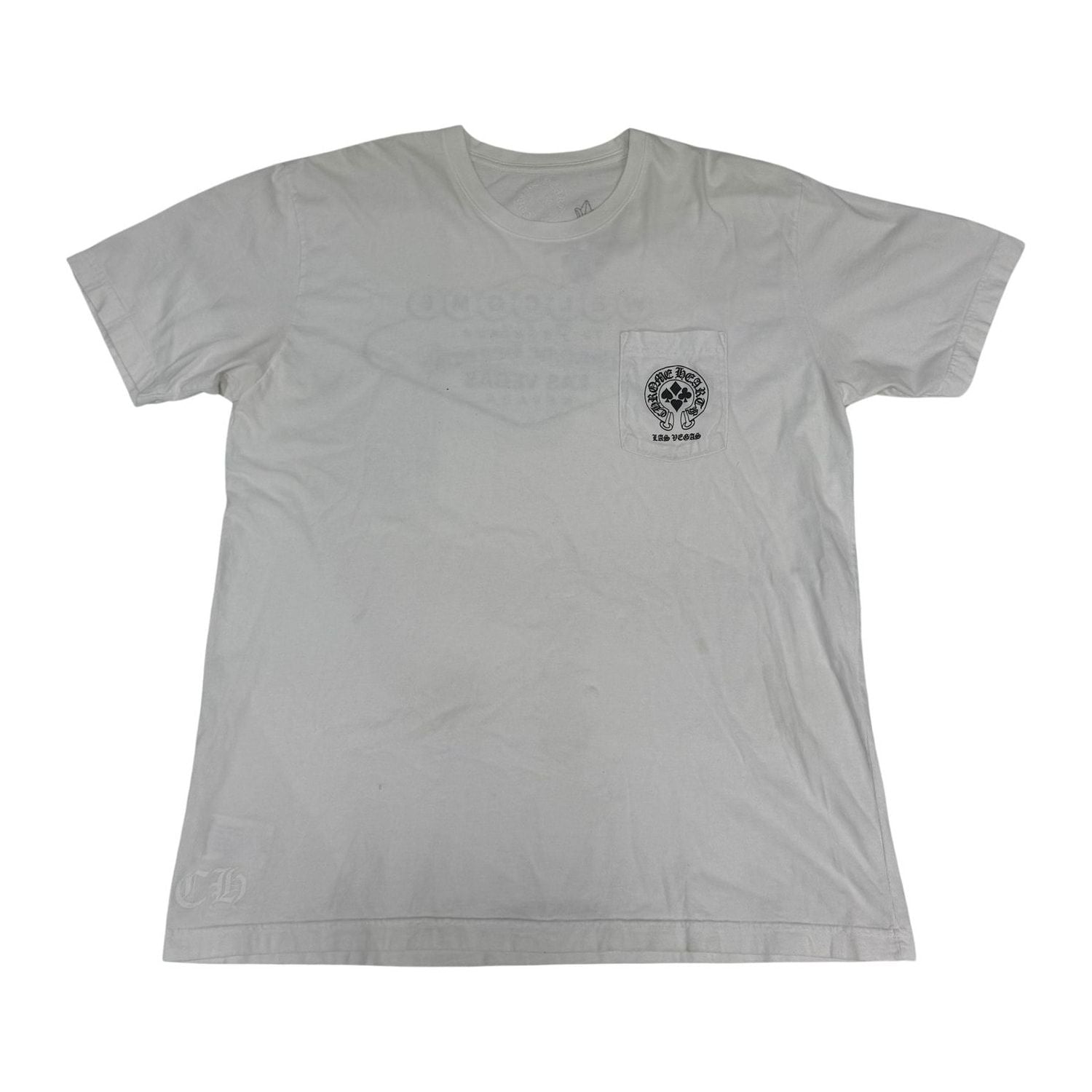 Chrome Hearts Las Vegas Exclusive Sign Outline T-Shirt White - Lightly Used Size XXL