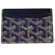 Goyard Saint Sulpice Card Holder Navy Blue - Lightly Pre-Owned OS