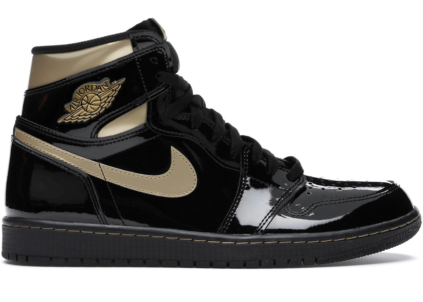 Jordan 1 Retro High Black Metallic Gold (2020) - Pre-Owned Size 10 (No original box)