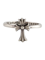 Chrome Hearts Silver Diamond Bubblegum Cross Ring