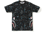 BAPE Space Camo Side Shark Tee Black