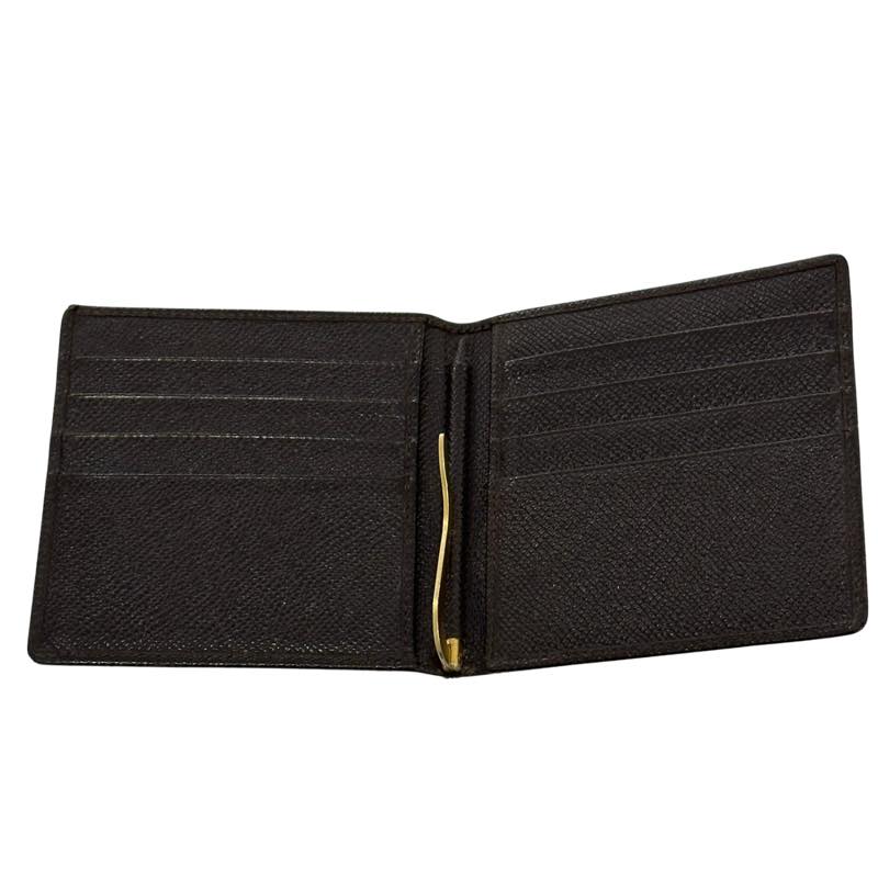 Bulgari Bvlgari Bifold Wallet w/ Clip Brown - Pre-Owned