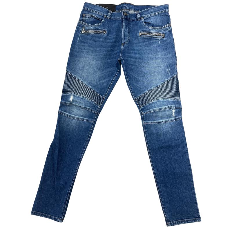 Balmain Biker Jeans Blue