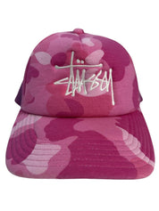 BAPE x Stussy Trucker Cap Pink - Pre Owned