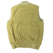 Loro Piana Quilted Button Front Sweater Vest Yellow - Pre-Owned Size M