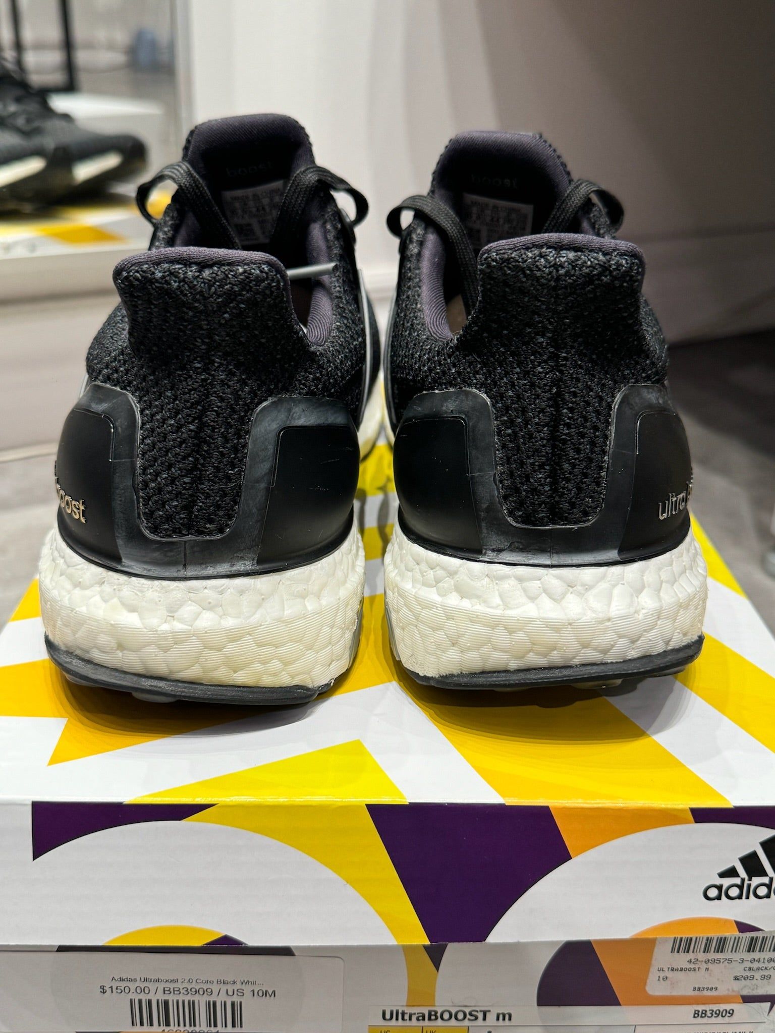 Adidas Ultraboost 2.0 Core Black White (Preowned) - Pre-Owned