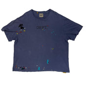 Gallery Dept. Logo Handpainted T-Shirt Navy - Pre-Owned Size XXL