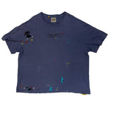 Gallery Dept. Logo Handpainted T-Shirt Navy - Pre-Owned Size XXL