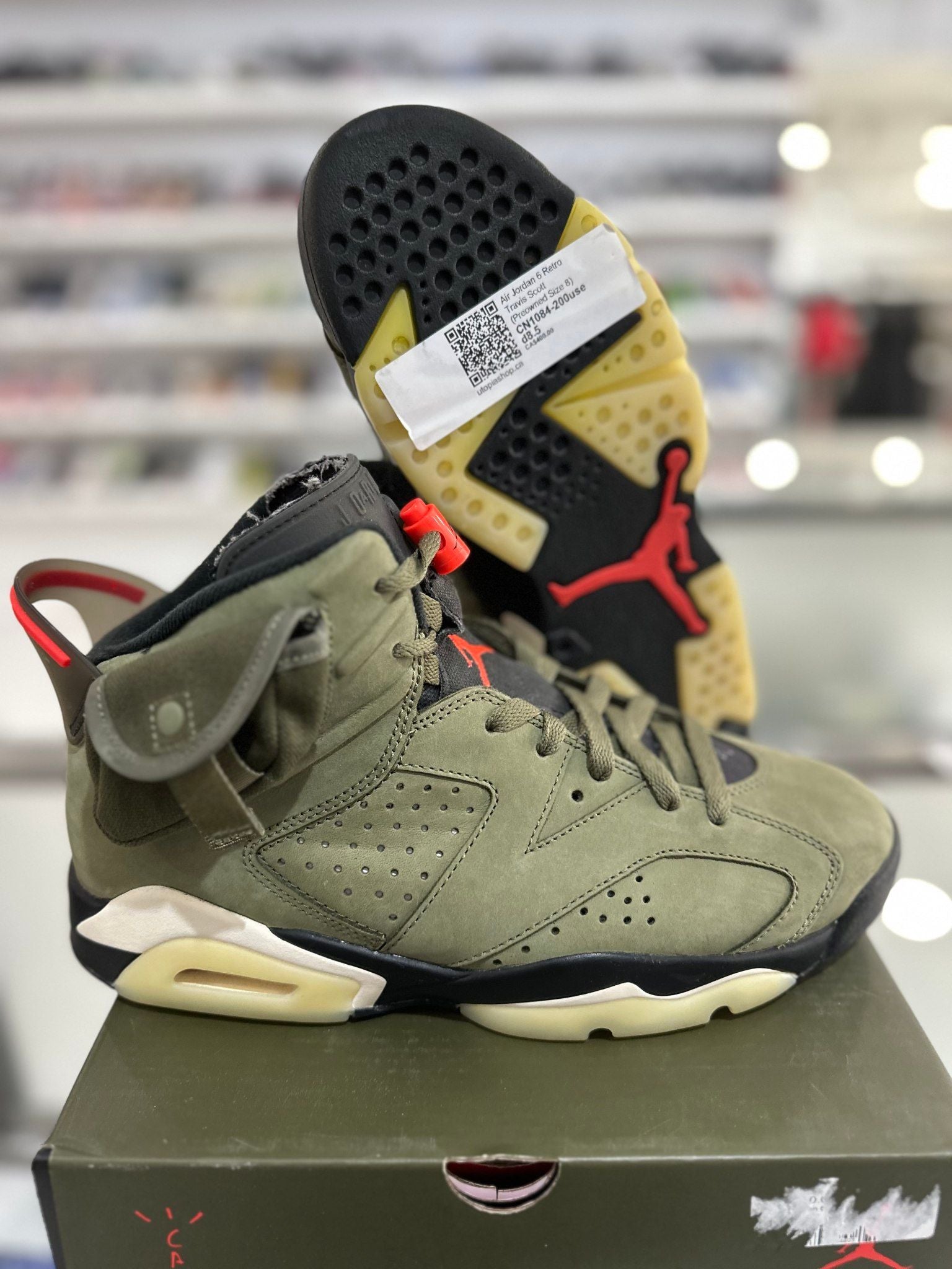 Air Jordan 6 Retro Travis Scott (Preowned Size 8.5) - Pre-Owned